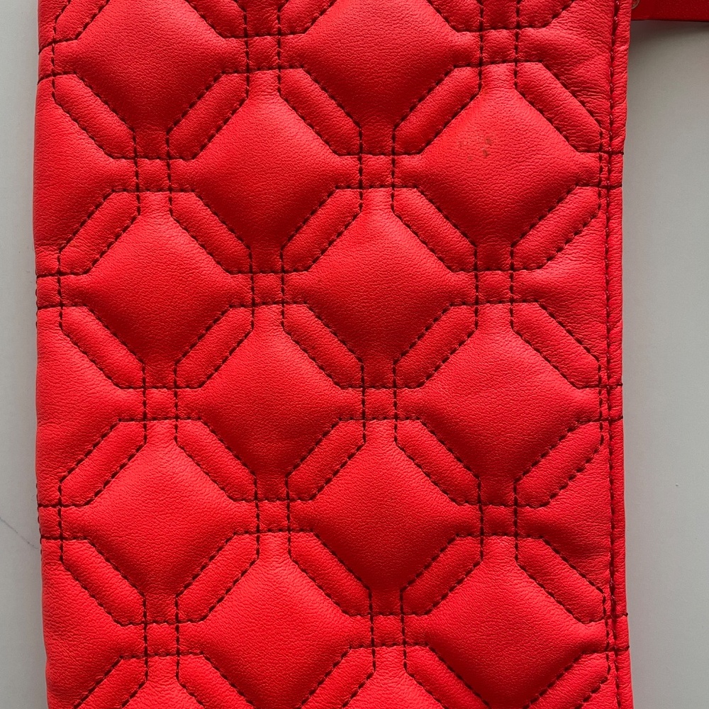 Vintage Kate Spade Astor Court Presley Quilted Crossbody Purse - Coral Pink - Picture 4 of 7